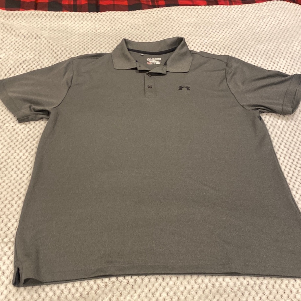Under Armour charcoal gray performance polo